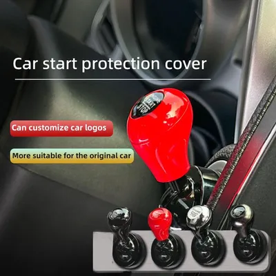 Car Accessory Universal One Click Start Lever - Car Push Start Button Cover Joystick, Cool Engine Ignition Car Interior Accessories