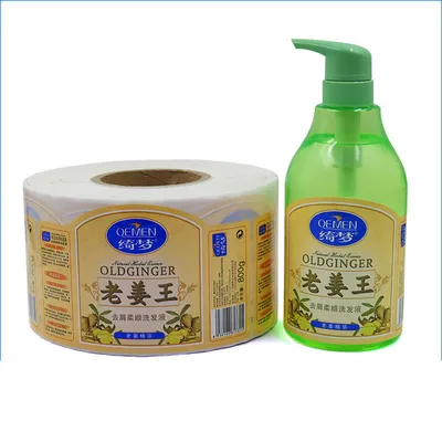 Custom Waterproof Product Label Logo Bottle Sticker Self-Adhesive Bottle Label Roll Logo Label Sticker Printing
