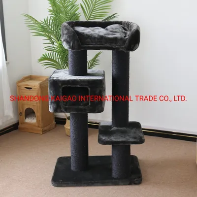 Modern Large Cat Tree with Scratching Post and Hammock