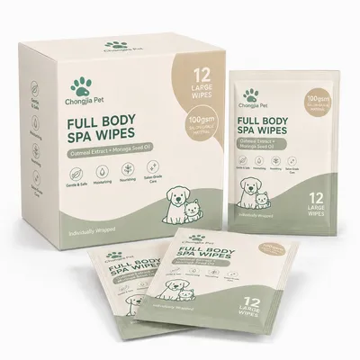 Soft Resealable Pack Pet Grooming Wipes with Aloe Vera Vitamin E