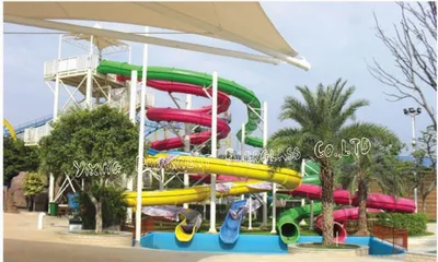 Theme Parks Spiral Slide System Device