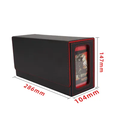 Torson 40+ PU Commander Deck Box Dragon Shield Tcg Display Window Game Box for Trading Card Games Like for Psa Rated Yugioh