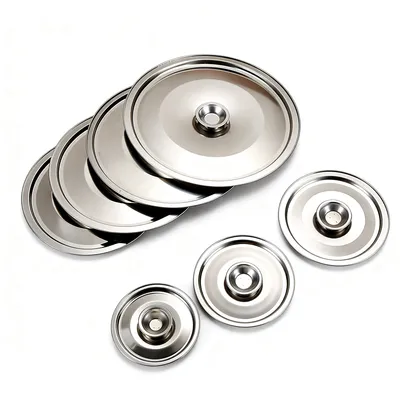 Food Grade Stainless Steel Tableware Spice Jar Lid Rustproof Durable Seasoning Cover for Kitchen and Restaurant