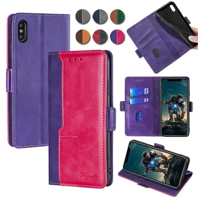 Phone Case Leather Phone Back Cover Magnetic Cards Wallet Phone Shell