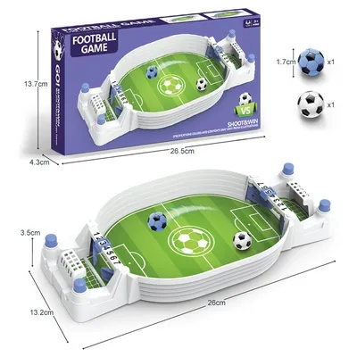 Durable Plastic Table Football Game - 2-Player Competitive Educational Toy, Parent-Child Interactive Board Game for Kids Age 3+