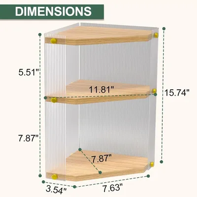 Decoration Bathroom Living Room Bamboo Shelf Bookcase Bookshelf Durable Wooden Storage Rack