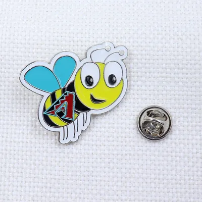 Personalised Lapel Pin Badges 3 Inch Metal Logo Bee Soft Enamel Pin with Epoxy