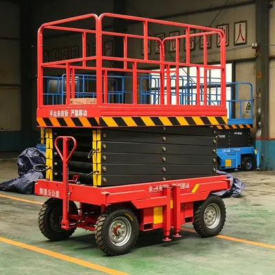 Maintenance Free Scissor Lift Platform 6.8m Working Height with Durable Tires