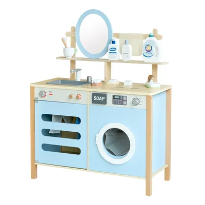 Wholesale Baby Plastic Children Mini Wooden Cheap Kids Toys Home and Children's Wooden Plastic Pretend Play Mini Kitchen Set Toy