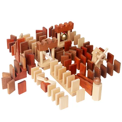 Wholesale Custom Tin Box Wooden Toy Ivory Color Black DOT Acrylic Plastic Domino