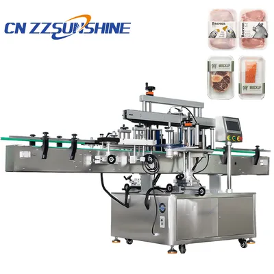 Reasonable Price Round Bottle Labeling Machine Glass Plastic Bottle Adhesive Sticker Automatic Labeling Machine Bottle Double-Sided Labeling Machine