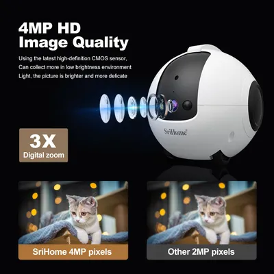 Factory Price 2K Pet Camera Mobile Guardian Robot Ai Tracking Two-Way Audio Smart Pet Companion