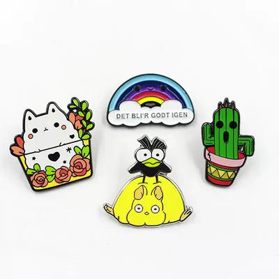 Personalize Factory Wholesale Custom Soft Enamel Anime Cartoon Metal Lapel Pin Hard Enamel Badge Magnet Cute Enamel Pin