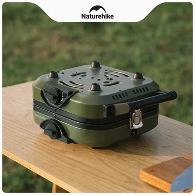 2 Burner Gas Camping Stove in Green