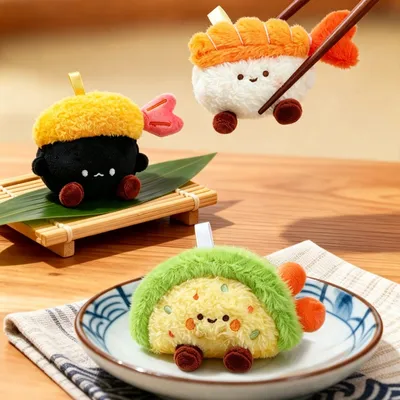 Sushi Plush Keychain Gel Pen for Bag