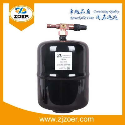 Black Vertical Stretch Liquid Receiver for Refrigeration Unit (ZRS-6L)