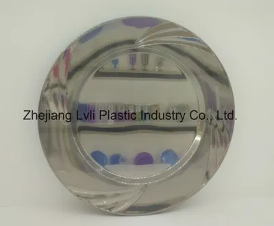 Plastic Plate, Disposable, Tableware, Tray, Dish, PS, SGS, Silver, Pb-01