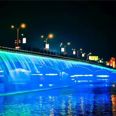 Garden Water Fountain Bridge Curtain Fountain Decorative Water Fountain on Lake Rriver
