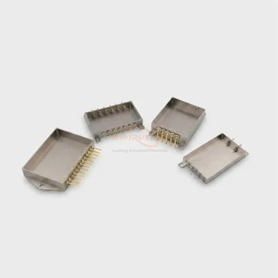 Hermetic Flanged Metal Enclosure with Right-Angle Feedthrough Pins