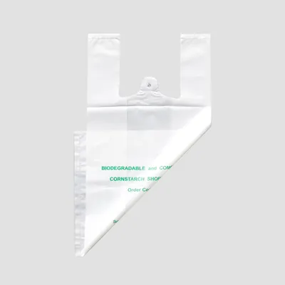Compostable Vest Bag with TUV Standard En 13432 Certificates