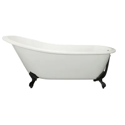 Acrylic European-Style Crescent-Shaped Large Bathtub
