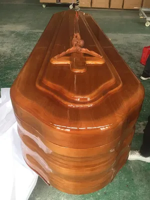Coffin Box with Glass and Funeral Casket Lining