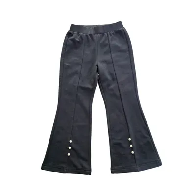 Girls' Casual Pearl - Embellished Flared Pants