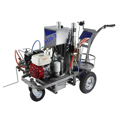 Two Component Double Line Road Marking Machine Sprayer with Glass Spreader