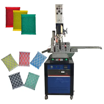 Stable Big Capacity Ultrasonic Weld and Cut Scourer Pad Making Machinery