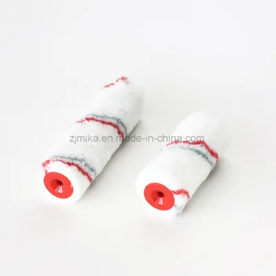 Acrylic Red and Grey Strips Mini Paint Roller Refills