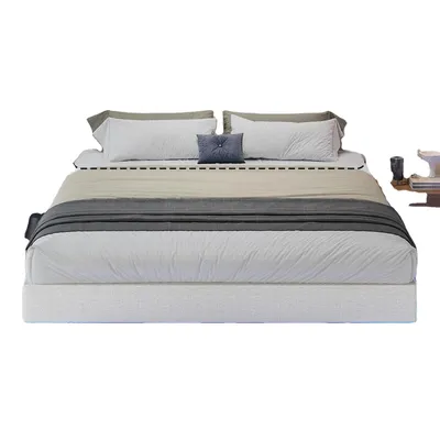 Contemporary Fabric Bunk Bed with Sturdy Steel Frame Design