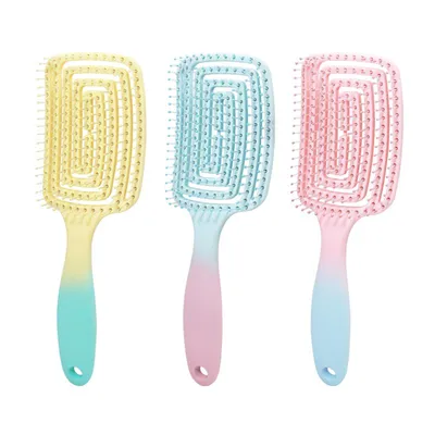 OEM Detangler Massage Hairbrush Custom Detangle Hair Brush Comb Curve Fast Drying Vent Hair Brush