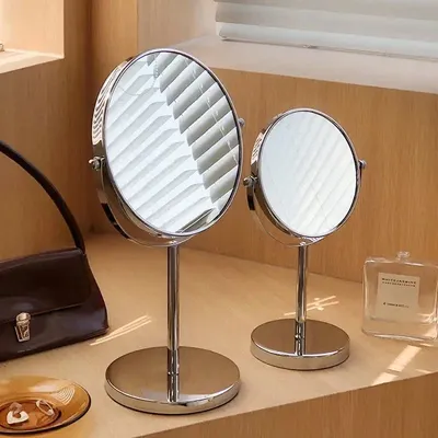 Esktop Standing Height Adjustable Double Sided 360 Degree Rotating Magnifying Makeup Cosmetic Beauty Salon Make up Mirror