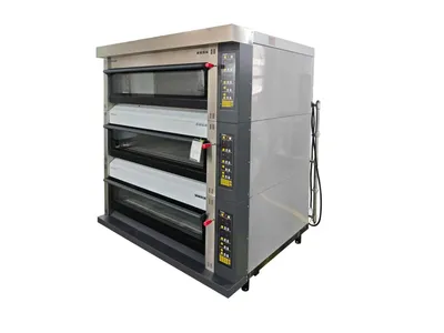 French Design 3 Deck 12 Trays Gas Baking Oven Even Heating for Consistent Bakery Output