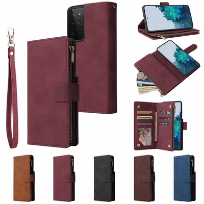 PU Leather Wallet Phone Flip Card Holder Stand Case Cover Leather Mobile Shell