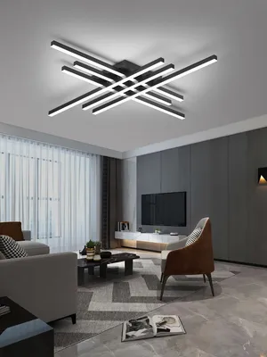 Simple LED Long Ceiling Lamp Pendant Lighting Chandelier Light