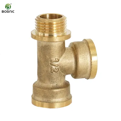 Competitive High Quality Price Brass Threaded Fittings 1/2" Plumbing Fittings Brass Female Male Thread Tee Brass Fittings