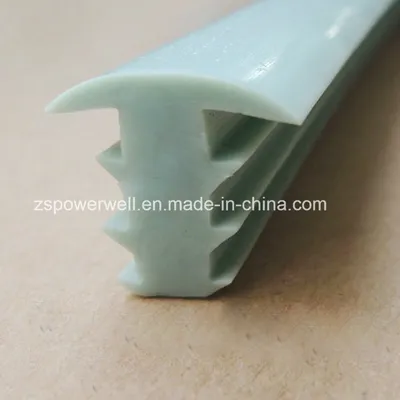 T Shape Light Green Silicone Rubber Seal Strip