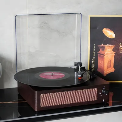 R108 Fashion Design Custom Bluetooth 3 Speeds Lp Vinyl Player Electric Modern Gramophone Turntable
