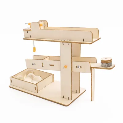 Track Ball Seesaw Kit Children′ S DIY Stem Creative Scientific Programming Technology Learning Wooden Educational Toys
