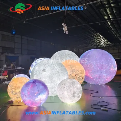 Giant Helium Levitation Inflatable Planet Earth Mars Saturn Sphere with LED Light