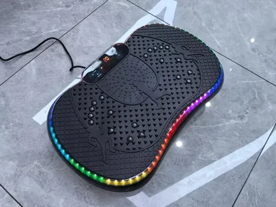 Home Use Fitness Machine with Vibration Plate Vertical Direction with a 5-Color Ambient Light Strip Function