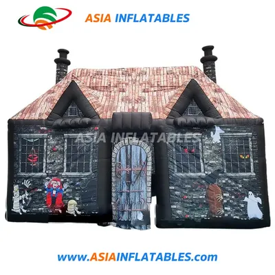 Blow up Halloween Cottage Inflatable Haunted House Tent for Party