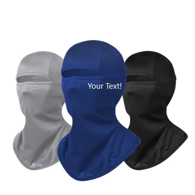 Factory Personalized Custom Balaclava Text Logo Print 1 Hole Full Face Mask Balaclava UV Protector