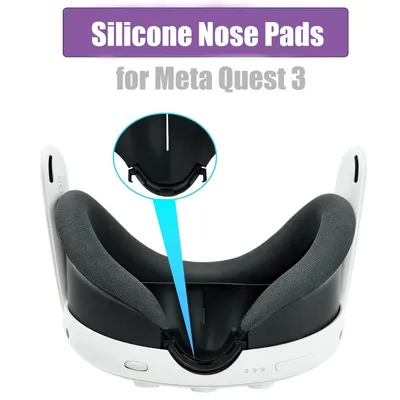 for Meta Quest 3 Silicone Nose Pad Vr Headset Anti-Sweat Replacement Nose Cover Washable for Meta Quest 3 Vr Accessories