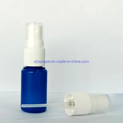 Fine Mist Spray Oral Spray Mouth Sprayer Pharmaceutical Sprayer with 15ml PP Blue Bottle