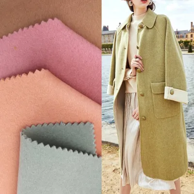 Fall Winter 80% Wool 20% Polyester Double Face Overcoat Fabric