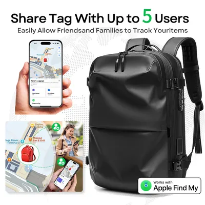 Backpack Supports Apple Find My Tsa Lock 17.3" Laptop Lightweight Men's Backpack
