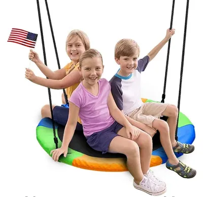 Hot Selling Garden Rope Tree Nest Webbing Round Swing for Children