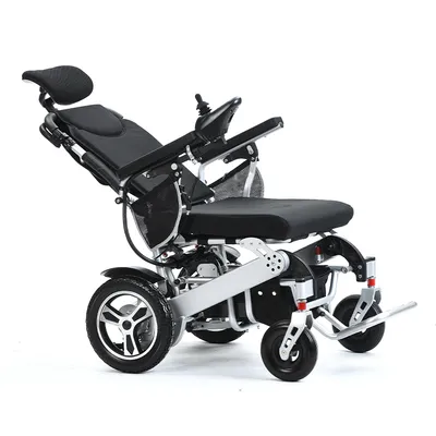 Travel Lightweight Aluminum Alloy Folding Reclining Electric Wheelchair
